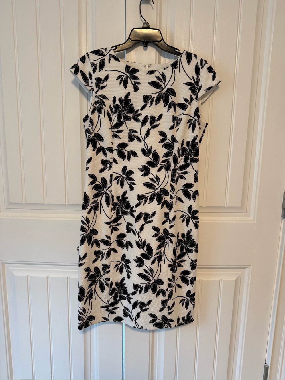 Preston & York Black and White Floral Midi Dress